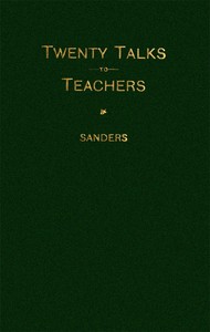 Cover of Twenty Talks to Teachers — Edition Insights